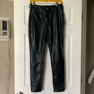 Faux leather skinny pants